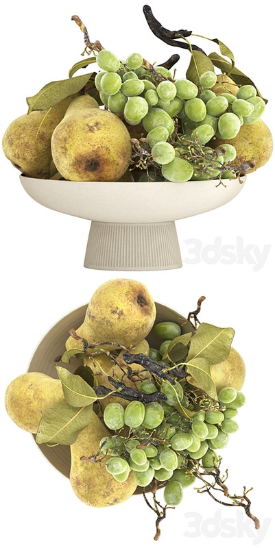 bowl of pearls and grapes